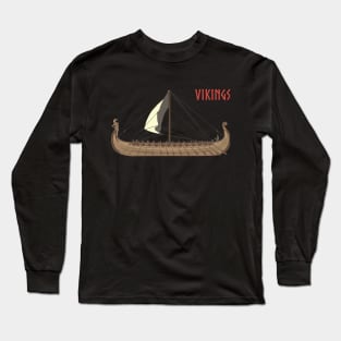 Viking Ship Drakkar Long Sleeve T-Shirt